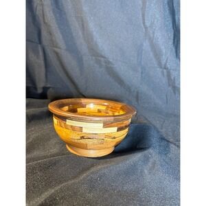 Hand Crafted Wooden‎ Bowl Decorative Art Piece J. Bird
